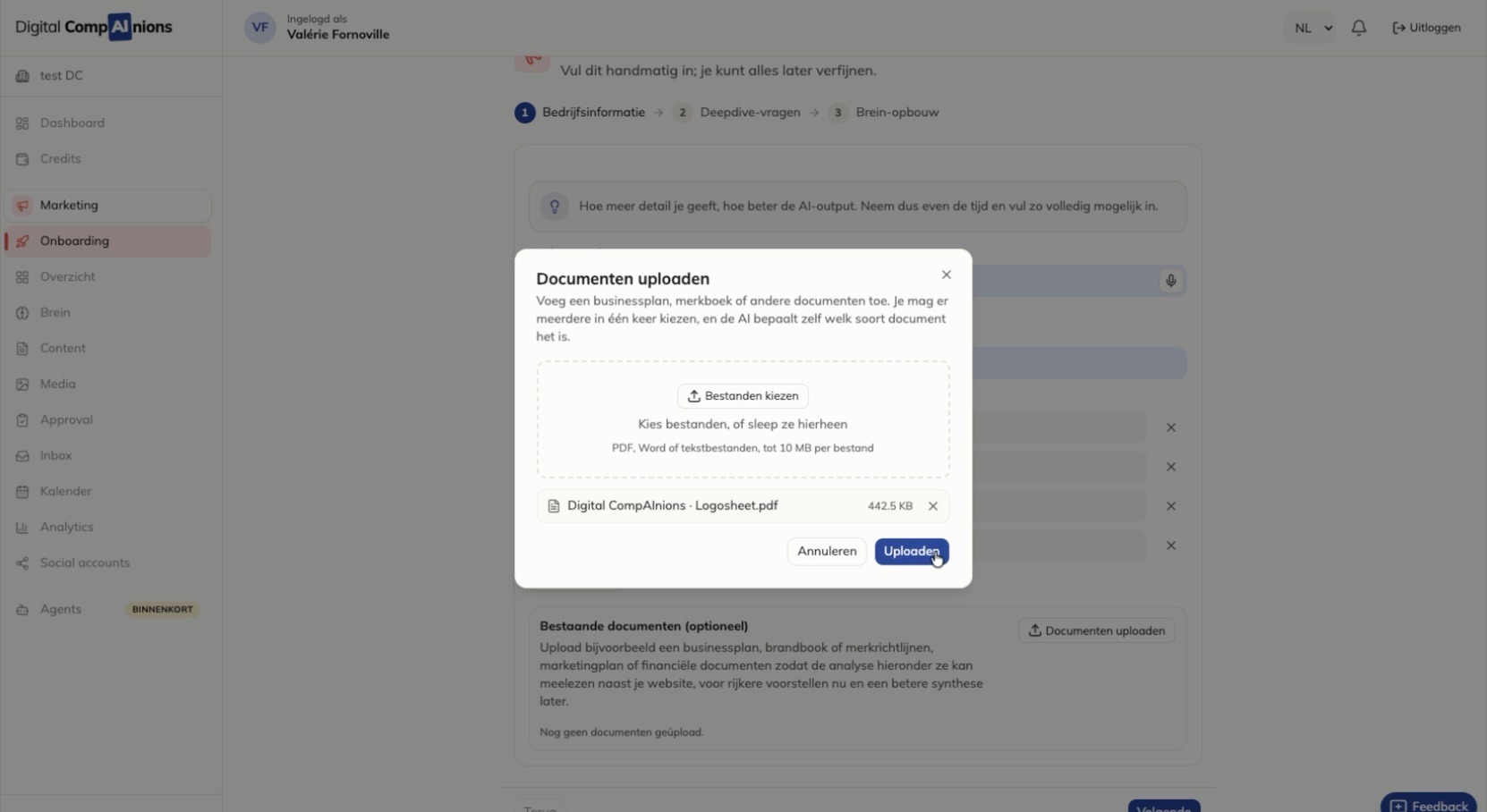 Documenten opgeladen