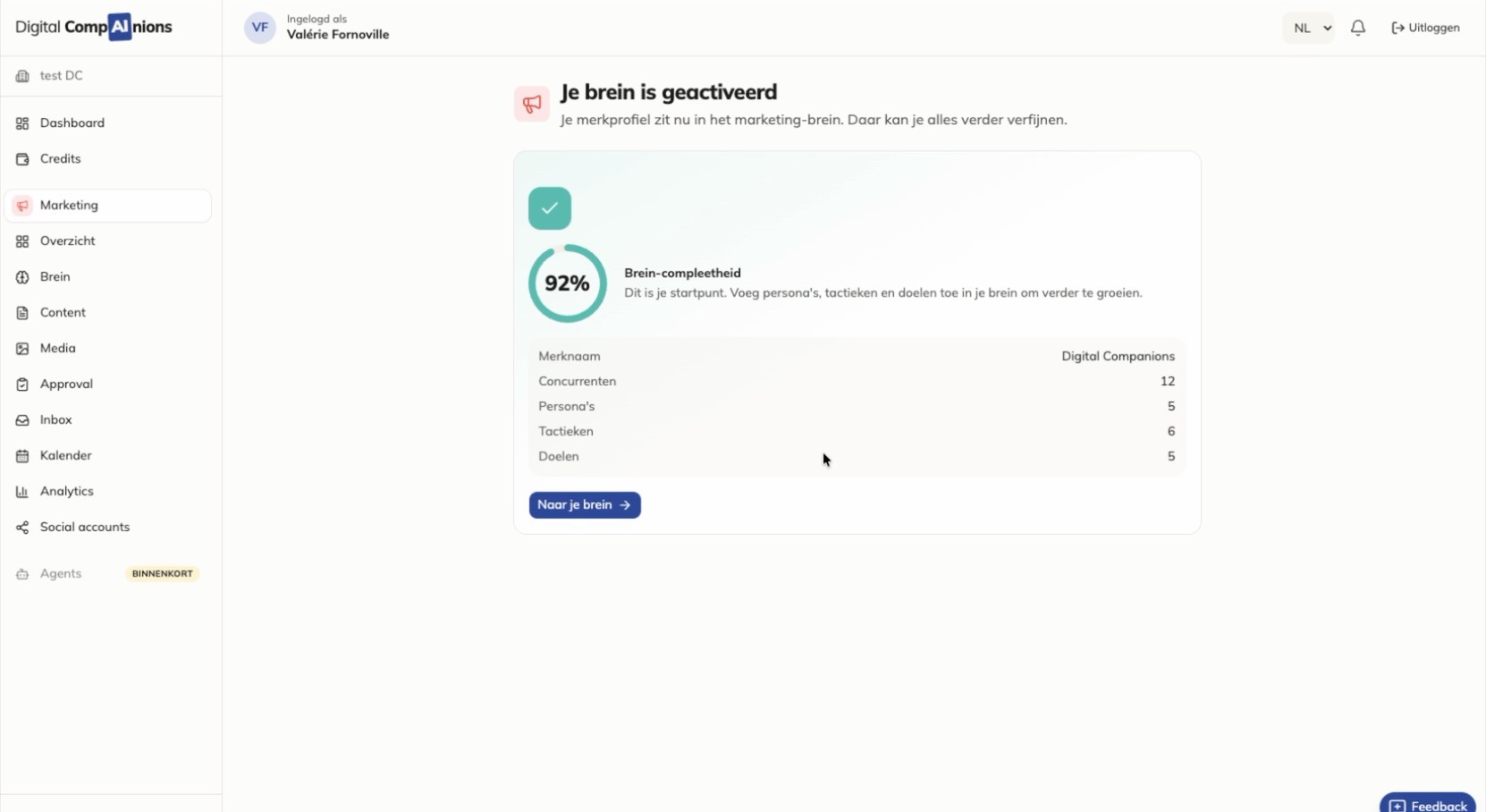 Brein 92% compleet